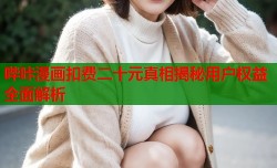 哔咔漫画扣费二十元真相揭秘用户权益全面解析
